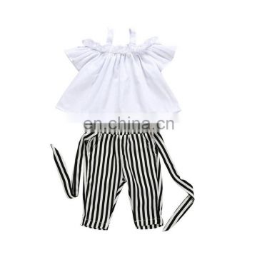 Off Shoulder Top And Harem Pant Kids Sets Clothing Girls Outfit Baby Clothes Girl