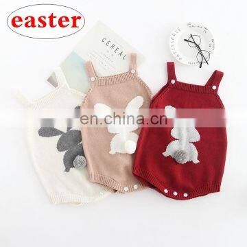 2019 easter day baby knitted clothes rompers 100% cotton bodysuits winter warm toddler clothing