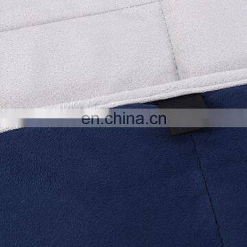 Hot Selling Quality Premium Soft Minky Quilt Sensory 15Ibs Glass Beads Gray Color Sensory Weighted Blanket photo-7