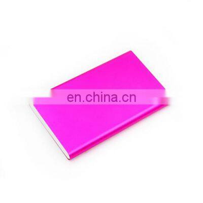 2020 Oem Logo Printing Aluminum Power Bank Colorful Super Thin Metal Power Charger Laser Print Charger photo-5