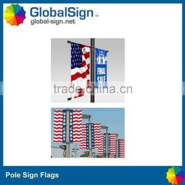 American flags Pole Sign Hanging Banner