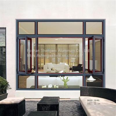 Modern fashion Professional aluminum casement doors windows with mosquito net