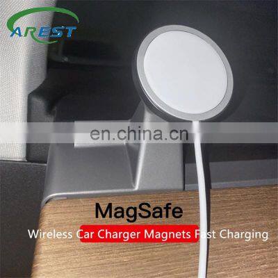 MagSafe wireless charger for Apple 12 iPhone Tesla Car Bracket Styling Mount Stand GPS Display Bracket For Tesla Model3