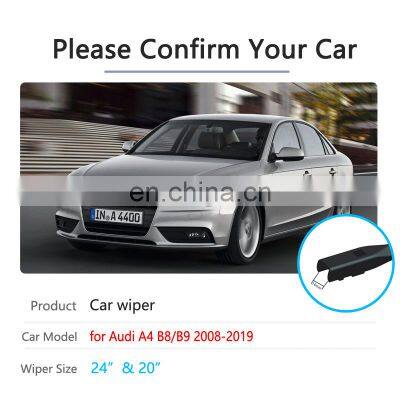 for Audi A4 B8 B9 2008~2019 Car Wiper Blades Front Windscreen Windshield Wipers Car Accessories 2009 2010 2015 2016 2017 2018