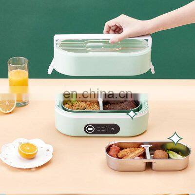High Quality Stainless Steel 2 Layer Electric Mini Heating Cooker Lunch Box photo-2