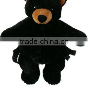 55cm plush black bear backpack