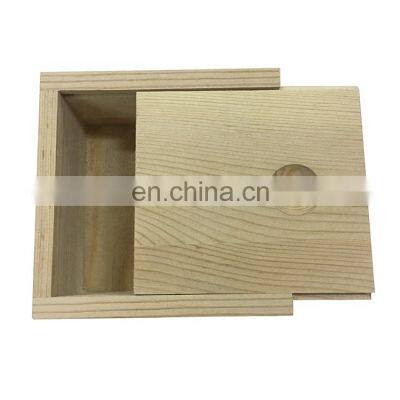 Vitalucks Hot Sale Pine Wood Color Customized Unfinished Small Plain Wooden Box With Slid Lid for Sale photo-5