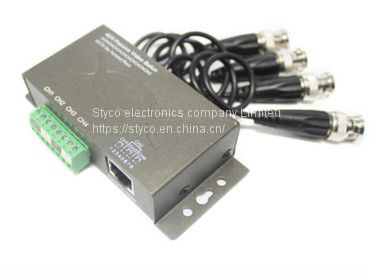 high quality 4 ch video balun for cctv Camera transmission by coaxial UTP Cable hd-cvi/tvi/ahd passive video balun