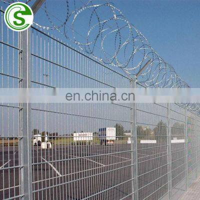 Security double bar fencing panels decorative wire Nylofor 2D garden fence