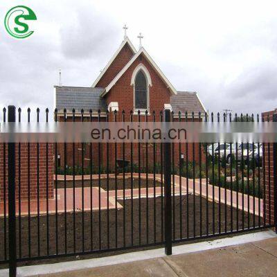 Galvanized steel pipe wrought iron fence panel for sale