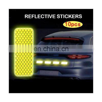 10Pcs Car Sticker Reflective Material Reflective Car Logo Sticker Stickers For Automobiles Motorcycles Electric Vehicles Dome