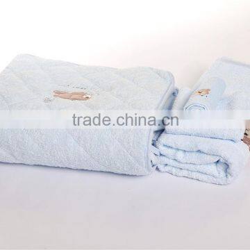 China towel manufactory pure cotton baby towel quilt