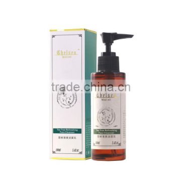 Thoroughly clean skin tea tree essence whitening moisture face cleanser