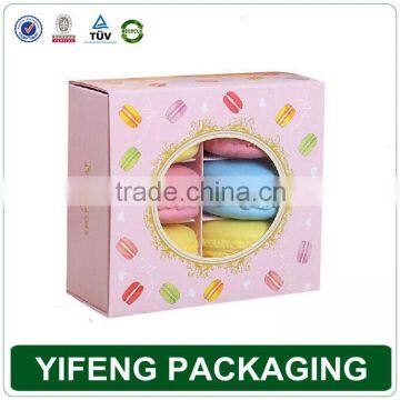 High quality food packaging fashion design boxes with pvc window paper cardboard cookie gift box