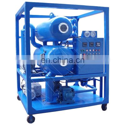 ISO Certificated Transformer Two Stage Vacuum Oil Filtration Machine