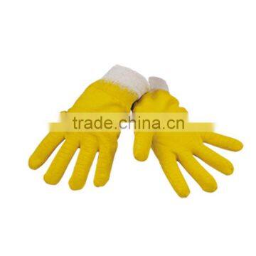 Yellow Chemical Pvc Resistant Latex Gloves,nitrile Gloves LG060 photo-2