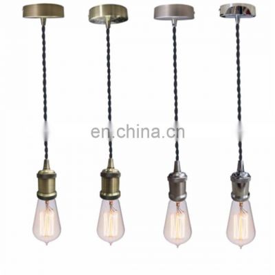 Vintage lamp kit cable cord set E27 decorative pendant lamp bulb holder