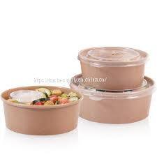 Eco friendly paper togo soup containers food container 16 oz 32 oz compostable disposable soup bowls