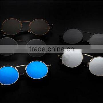 Metal Steampunk Small Round Circle Frame Sunglasses Eyewear photo-4