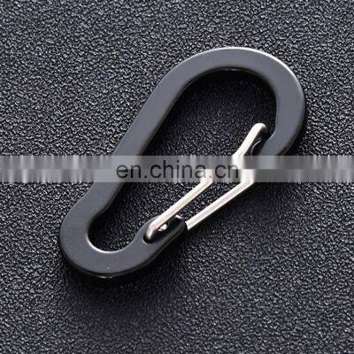 Hot Sale Outdoor Camping, High Quality Flattened Carabiner S-type Spring Buckle Aluminum Carabiner/