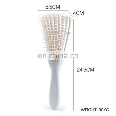 America African Tangle Knot, Dry Wet Curly Scalp Massage Comb Women Detangler Hairbrush for for Salon Hairdressing Styling Tool/ photo-4