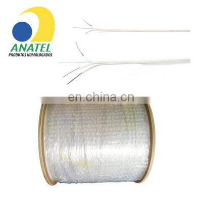 Flat 3 steel wire 1 core 2 core optical fiber G657A FTTH drop cable price for OTDR ONU OLT