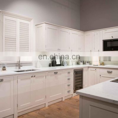 CBMmart Quartz stone white solid wood kitchen cabinets modern design