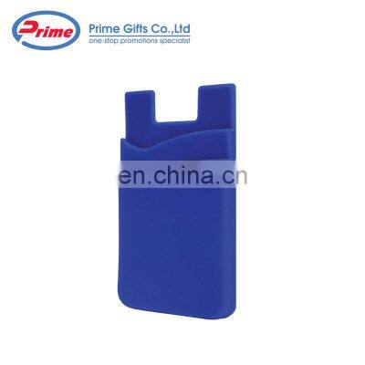 Logo Printing Silicone Phone Case Wallet Card Holder With Double Pockets photo-4