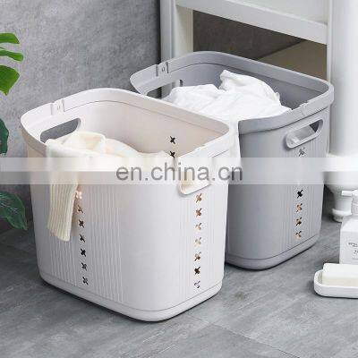 Room Smart Design Manufacturer White Storage Organizer Hamper Laundry Basket Plastic photo-3