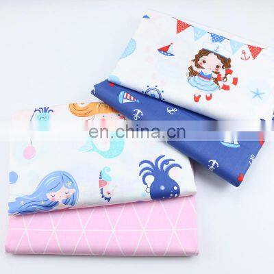 Cartoon Mermaid baby sleeping bag wrapped in twill children's pure cotton twill fabric