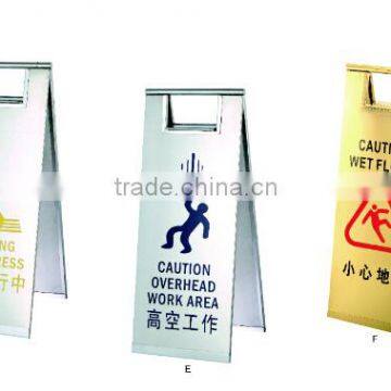 Folding metal stand sign