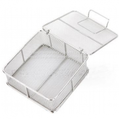 Fine-mesh Trays and Baskets Fine Mesh Basket With Snap-Closure Wire Baskets With Lids photo-2