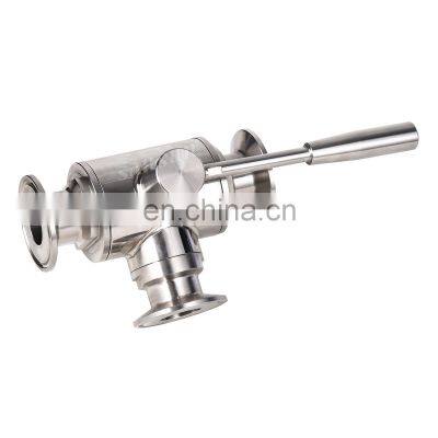 2'' 316 Stainless Steel Sanitary Quick install 3 Way Manual Ball Valve with Handle