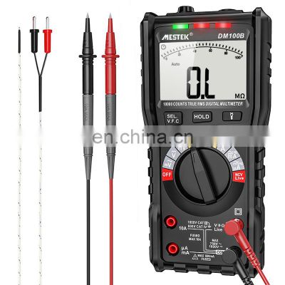 MESTEK DM100B AC DC Tester Meter Auto Range Digital Multimeter Voltmeter with Resistance Frequency T-RMS Digital Multimeter