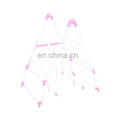 Indoor Outdoor Laundry Rack Foldable Cloth Dryer Stand Iron Spray Paint Clothes Drying Rack photo-5