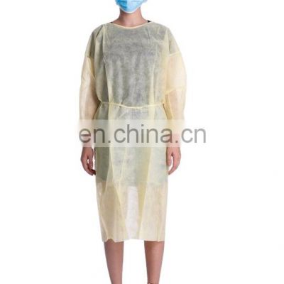 Wholesale Disposable Isolation Grown PP Non-woven Isolation Gown Suit Non Sterile Waterproof