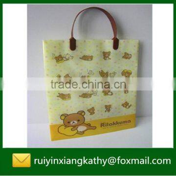 Waterproof PP delicate cartoon print wedding gift bag with handle