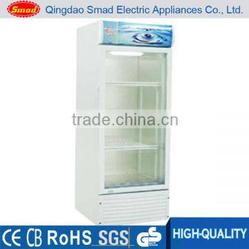 198L single door beverage display upright mini cooler