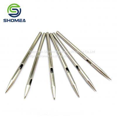 Shomea Customized Thin Wall 304/316 Stainless steel pencil point tip needle with cut slot