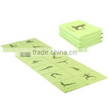 Foldable Nature PVC Yoga Mat With Flower Printing