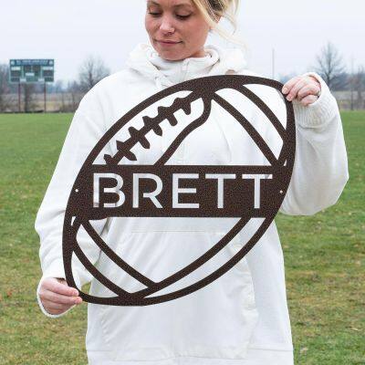 Personalized Football Metal Wall Art Custom Football Sign