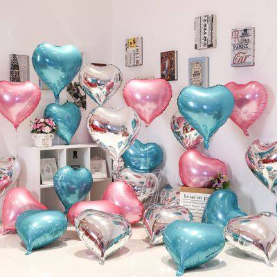18 Inch Heart Shaped Foil Material Mylar Balloons Valentines Day Wedding Party Decoration Helium Globos Balloon photo-3
