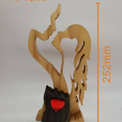 Eternal Love Couple Wooden Statue Ornaments photo-4
