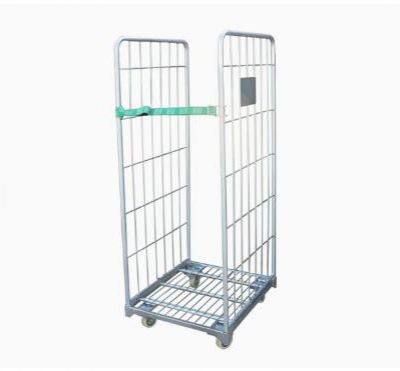 Logistics Metal Folding Rolling Container Security Warehouse Roll Cages Trolley