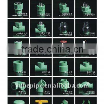 Green ppr hot water pipe fittings