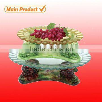 2014 item! wholesale cheap colorful fruit glass bowl