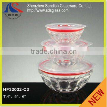 3 pieces glass bowl HF32032