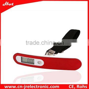 2015 50kg Cheap travel luggage hanging scale with different shinny colors