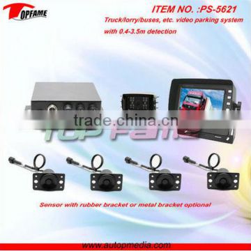 PS-5621 car anti-collision parking sensor system with 0.4-5m detection,5.6 inch LCD monitor and night vision camera