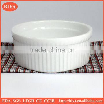 baking dish ceramic bowl with stripe design,flat bottom bowl ceramic soup bowl cheap ceramic stripe cup